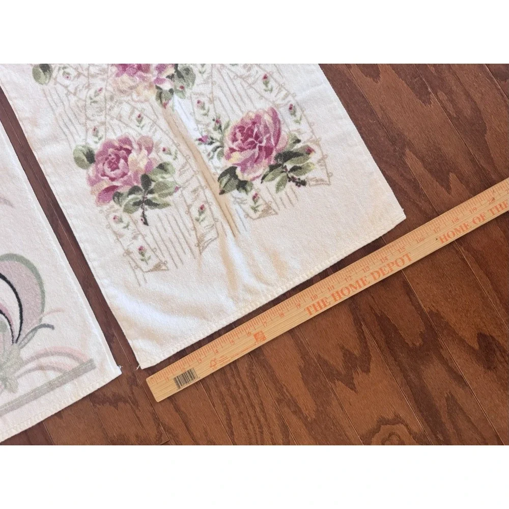 3 VTG Springmaid Flowers Floral‎ Bathroom Bath Hand Face Towel Made In USA